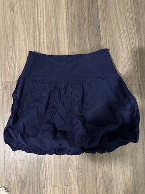 Women’s Navy Bubble Hem Skirt